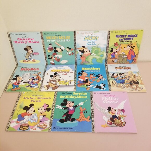 Happy 60th Birthday Mickey Mouse 11 Little Golden Book Lot - Picture 2 of 6